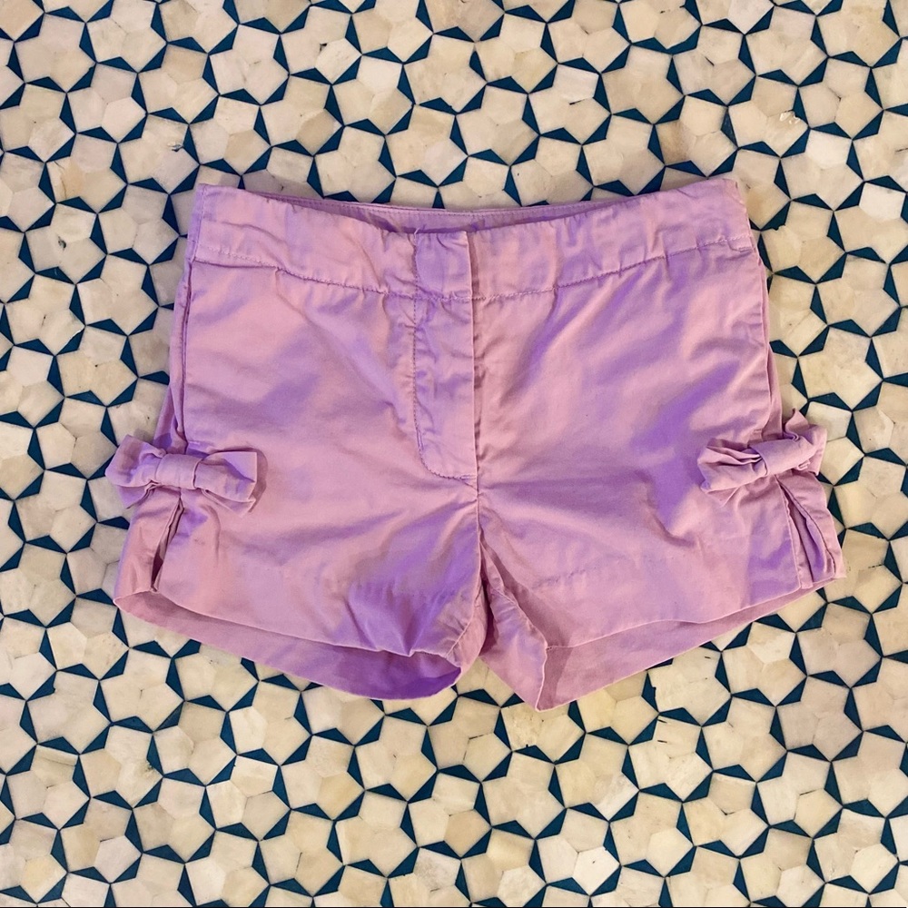 Crewcuts Purple Shorts with Side Bows size 5